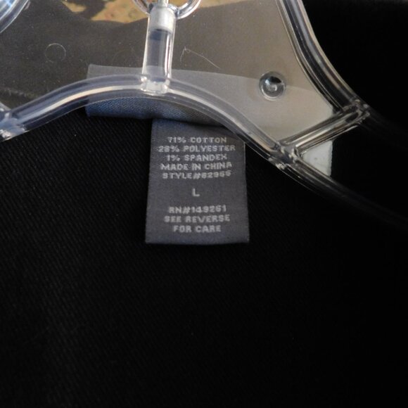 Kate and Mallory Black Denim Moto Jacket Woman's Large - Picture 4 of 4